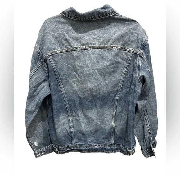 NWT Hidden jeans distressed oversized denim jacket size small - Picture 6 of 9